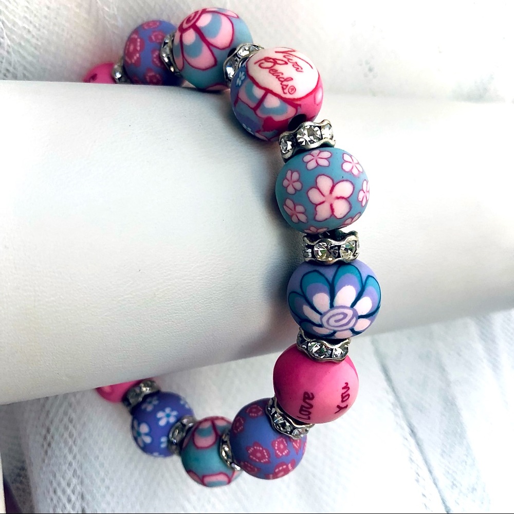 Chunky Silver Handmade Ball Stretch Bracelet NWT